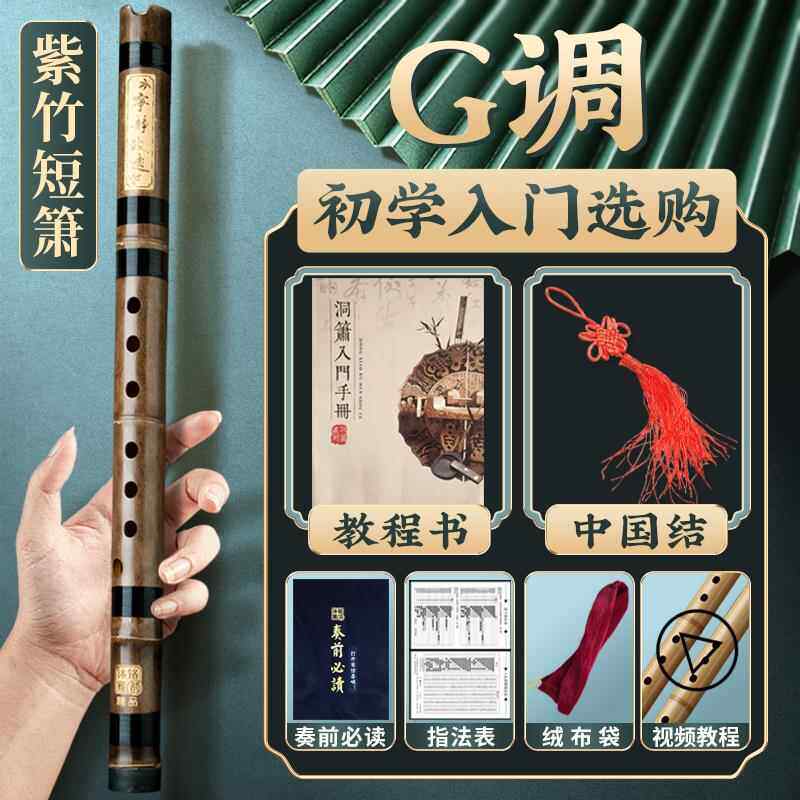正品洞箫乐萧初风学者专业演奏级学生短零基础六八孔g器调f古紫竹