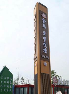 商场小区索引导向标识牌购物中心户外广告牌立体不锈钢导视标牌
