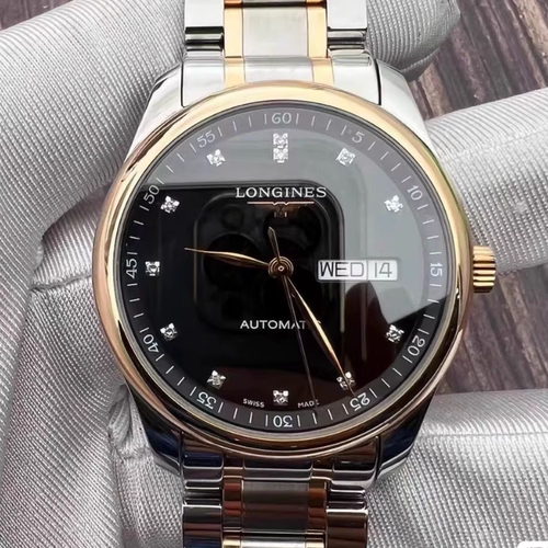 特价9.8新 浪琴名匠系列18K金自动机械38.5双历男表L2.755.5.59.7