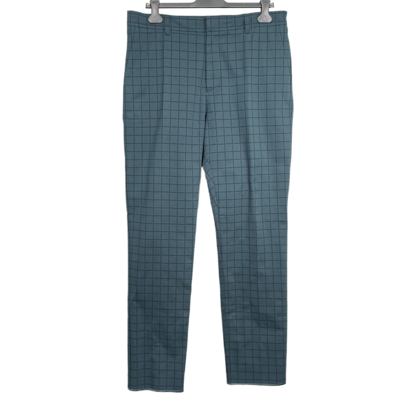 99新未使用 BV葆蝶家蓝色格子休闲西裤春秋男裤 原价6500