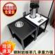 麻将机茶几茶水架岩板扇形棋牌室打牌桌旁小边几置物架专用茶水桌