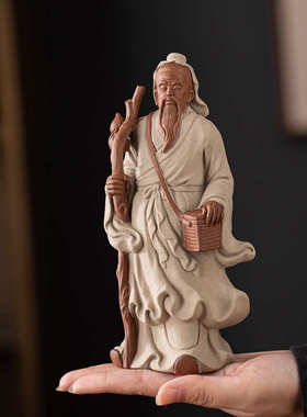华佗神医陶瓷雕塑像历史人物摆件禅意家居客厅书房桌面装饰工艺品