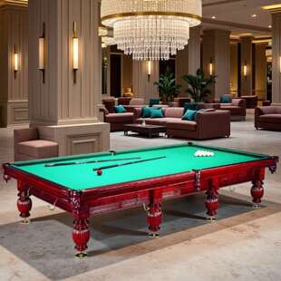 俄式台球桌标准型商用中式黑八青石板钢库桌球台俱乐部球桌台球