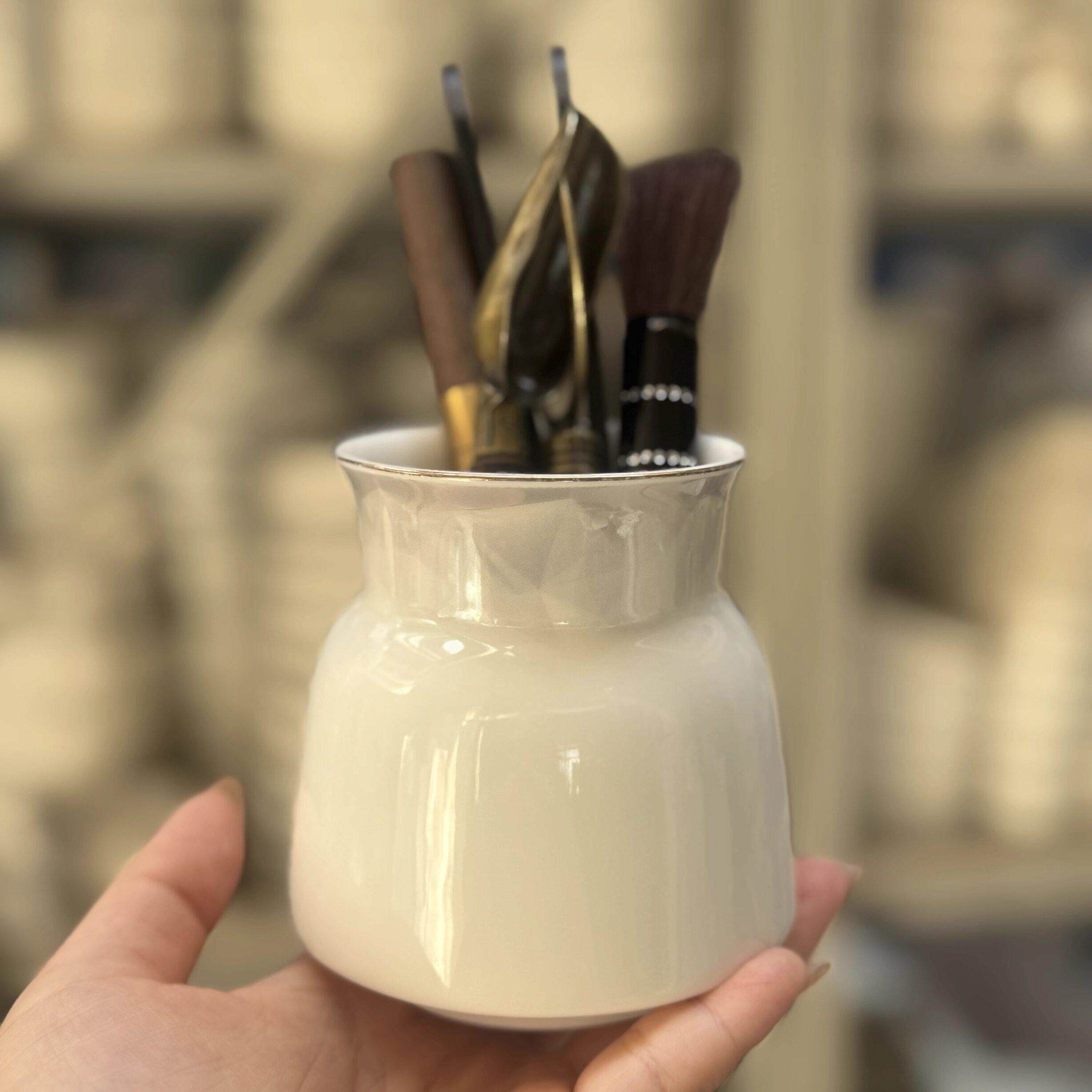 德化白瓷茶道六君子套装功夫茶具配件零配陶瓷泡茶工具收纳筒组合