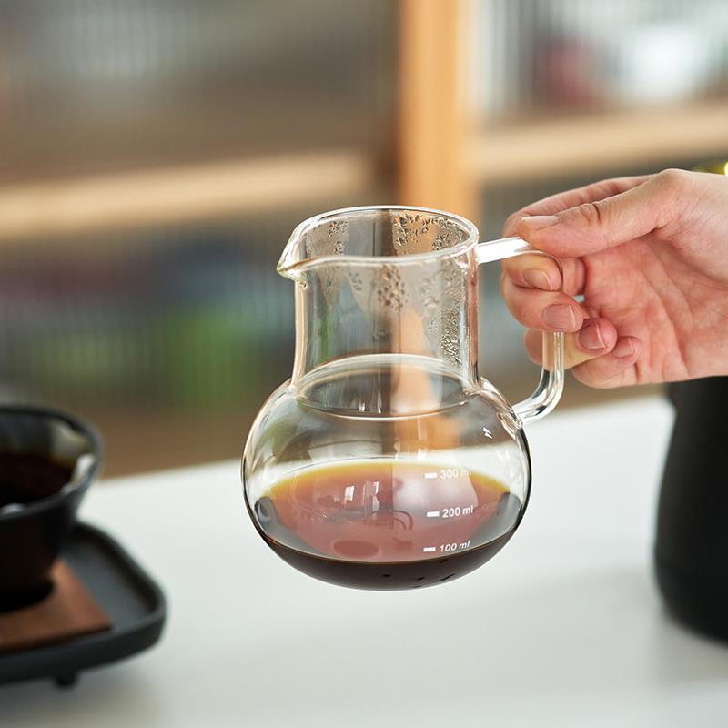 肆月手冲咖啡分享壶手冲壶陶瓷滤杯器具套装冲泡工具玻璃滴漏壶