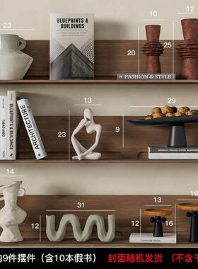 侘寂风高级感艺术摆件样板间民宿茶室书房餐边柜陶瓷花瓶组合装饰