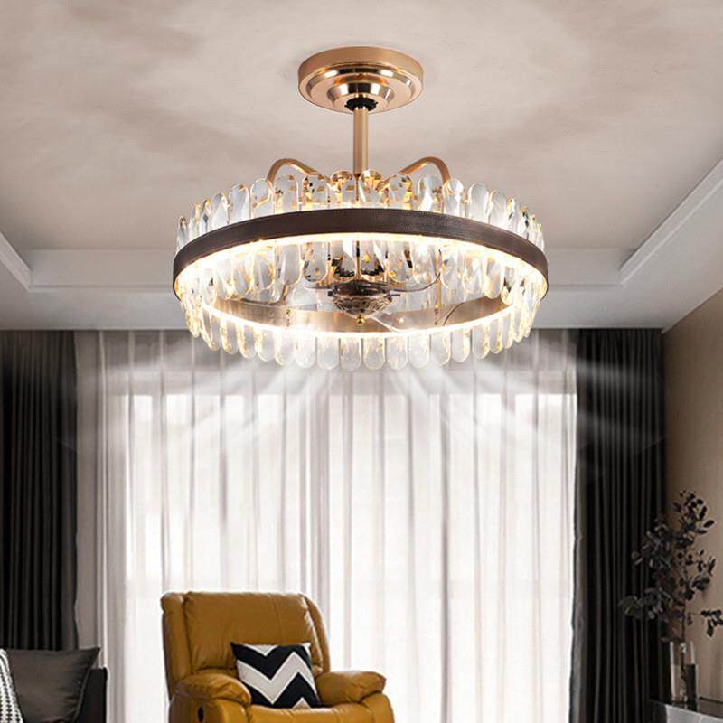 隐形吊扇灯客厅家用两用电风扇灯扇隐藏式吊灯餐厅吊顶一体电扇灯