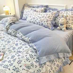 床上 套被床单in少女心学s生宿舍三件4被罩床套裙款 正品 四件套韩式