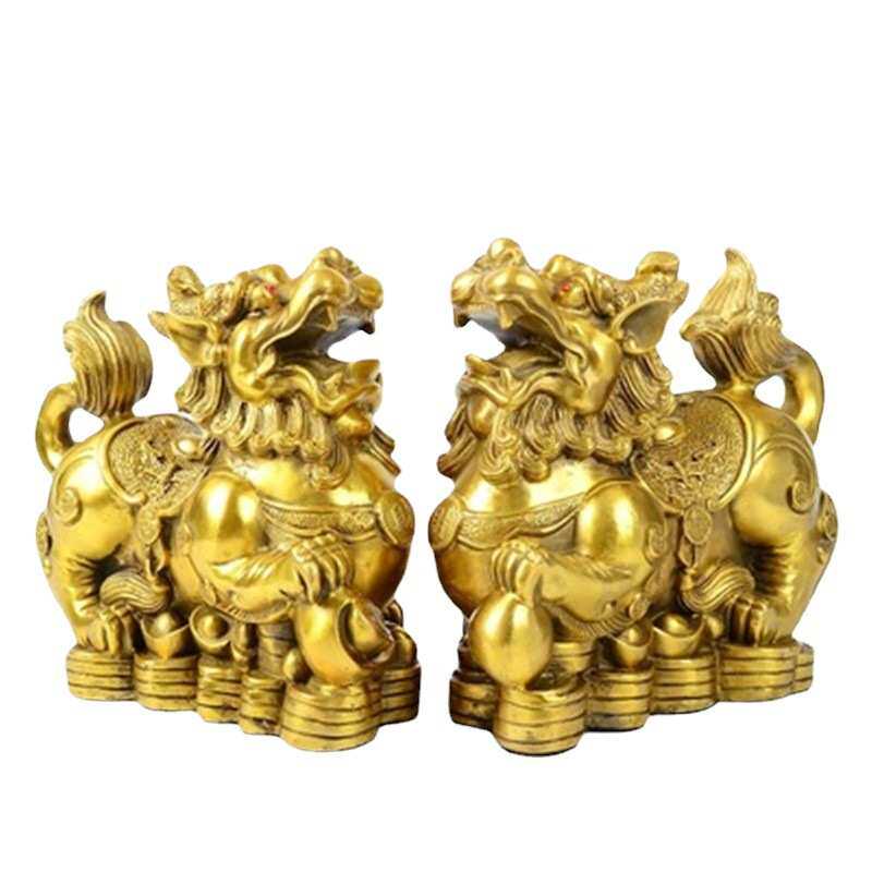 黄铜貔貅貔貅貔貅黄铜财富工艺品貔貅摆件如意摆件黄铜金钱