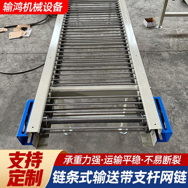 304不锈钢串杆链条传送带蔬菜清洗支轴链链条式输送带支杆网链