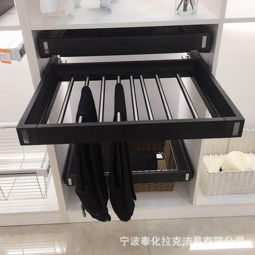 裤架衣柜内置可伸缩裤抽架家用多功能抽拉架衣帽间五金配件西裤架