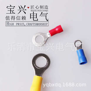 端子电线4端子.电气铜接线冷压型圆形5连接o端头快速rv3鼻子电工