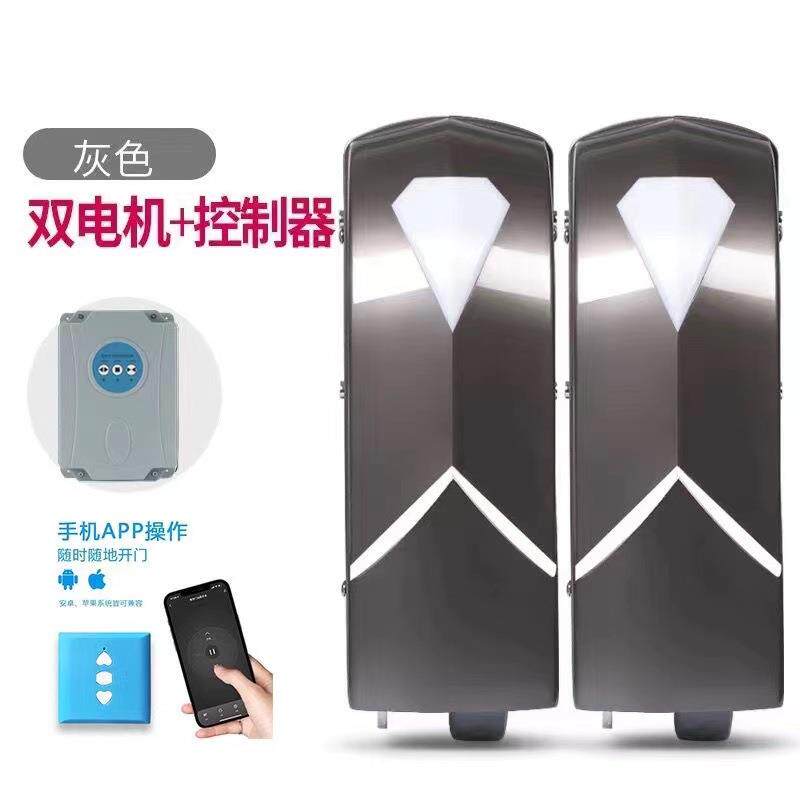 电动八字平开电门机动对开门自器机大门自动金色双电闭门别墅智能