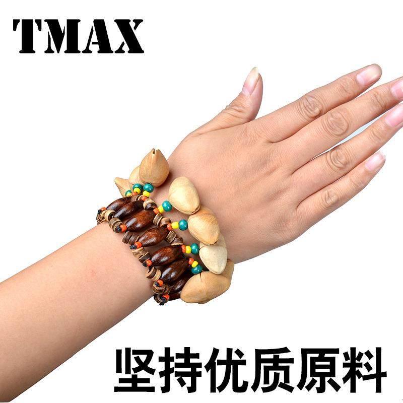 椰果手铃乐器腕铃脚铃儿童舞蹈幼儿摇铃非洲鼓铃铛宝宝玩具手串