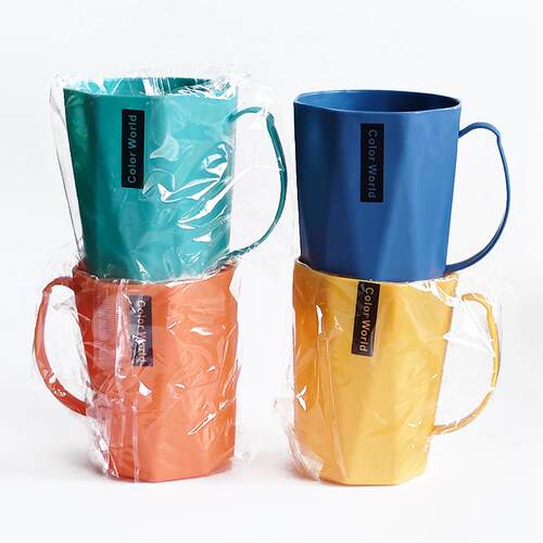 Minimalist Creative Color Block Mouthwash Cup, Plastic Home