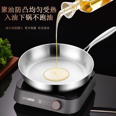 304 Stainless Steel Frying Pan NonStick Pan 平底锅不粘锅煎锅