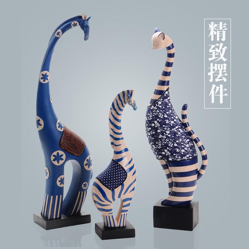 新款树脂工艺品摆件现代简约大象摆件创意动物家居摆件装饰