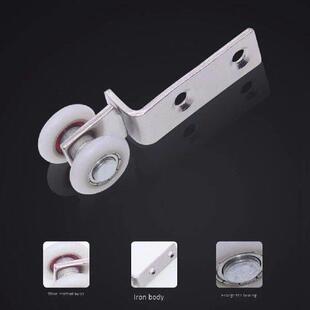 10Pcs Bend Pipe Metal Bearing Pulley B with Two Plastic