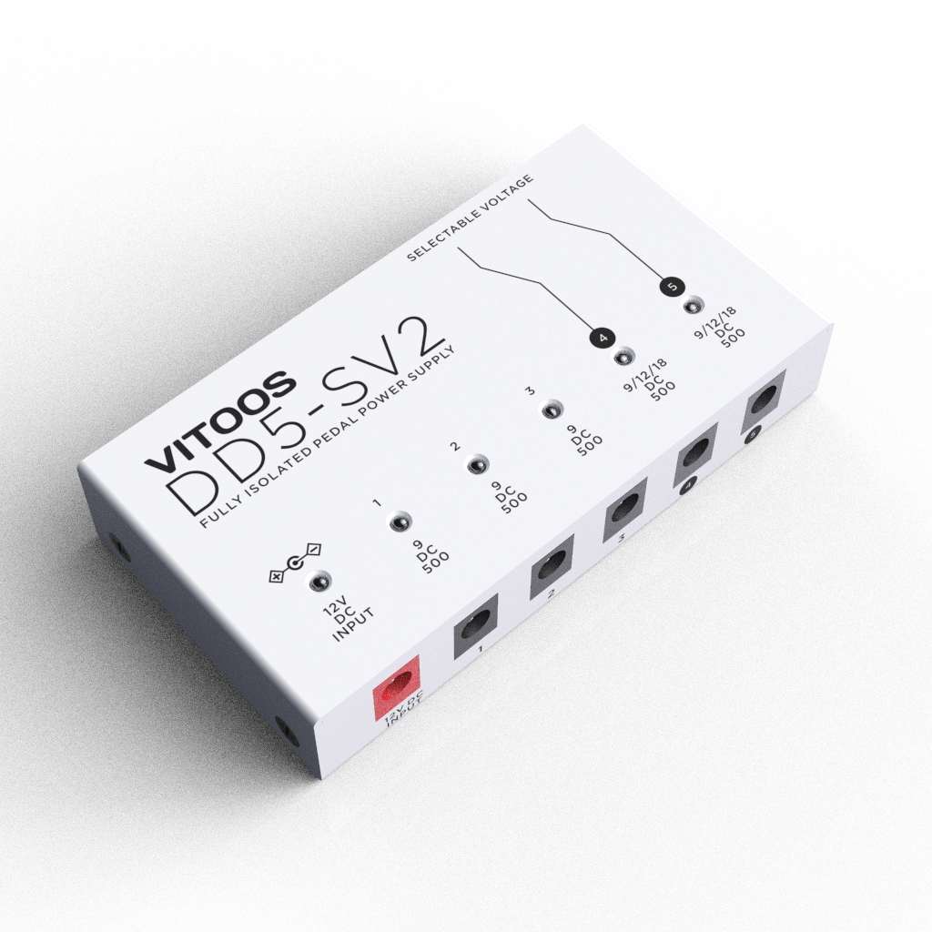 vitoos DD5-SV2多路电源单块效果器降噪稳压迷你小型便携式练习