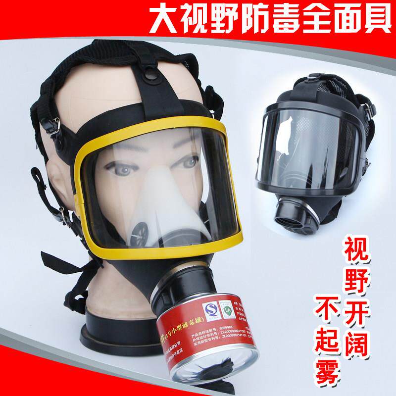 恒源901防毒面具防雾全面罩喷漆化工消毒甲醛氨气消防毒面罩包邮