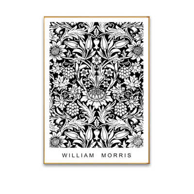北欧咖啡馆印花·挂画装饰画williammorris 莫里斯威廉卧室朵的