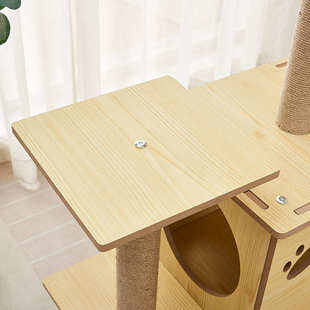 玩猫 架荡秋千 睡架猫猫防宠物用品爬猫猫护栏爬梯跳板猫爬一体窝