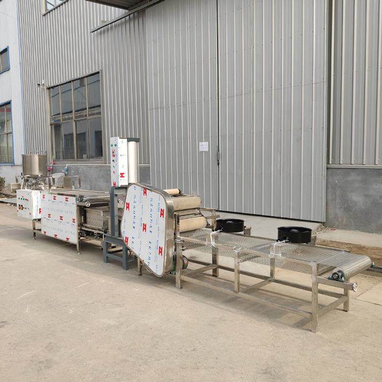 全自动豆腐皮机厂家 豆腐皮生产线实拍 来公司现场教学