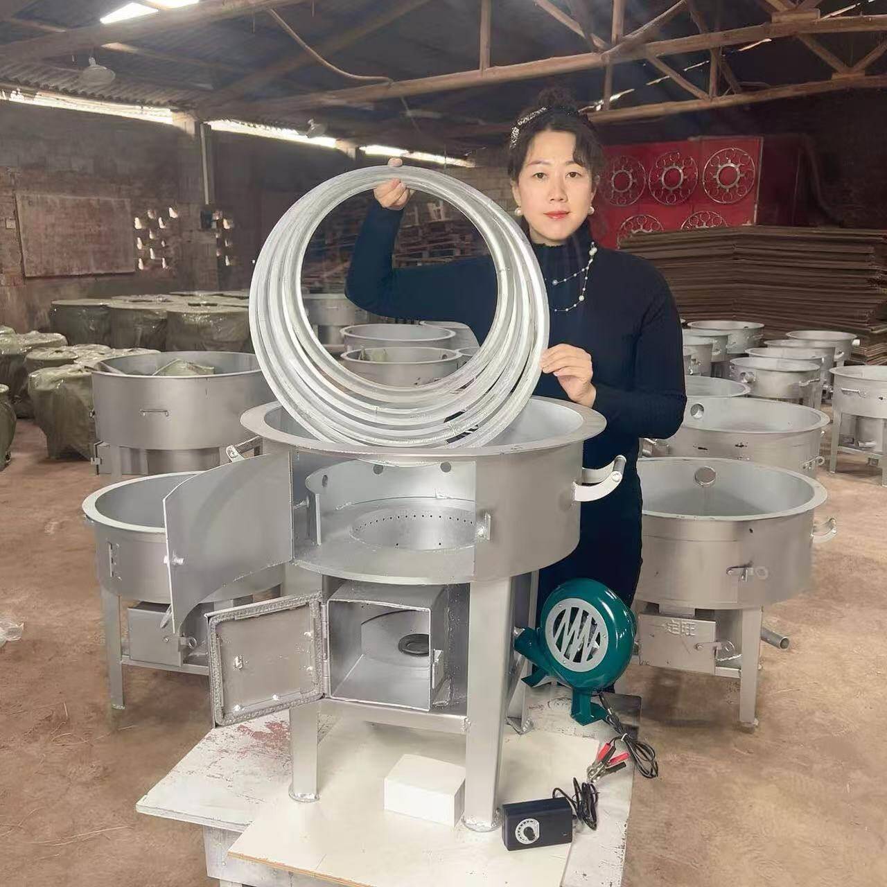 新型无烟气化柴柴火能灶猛火炉农烧木665215火炉子村户外家用节锅