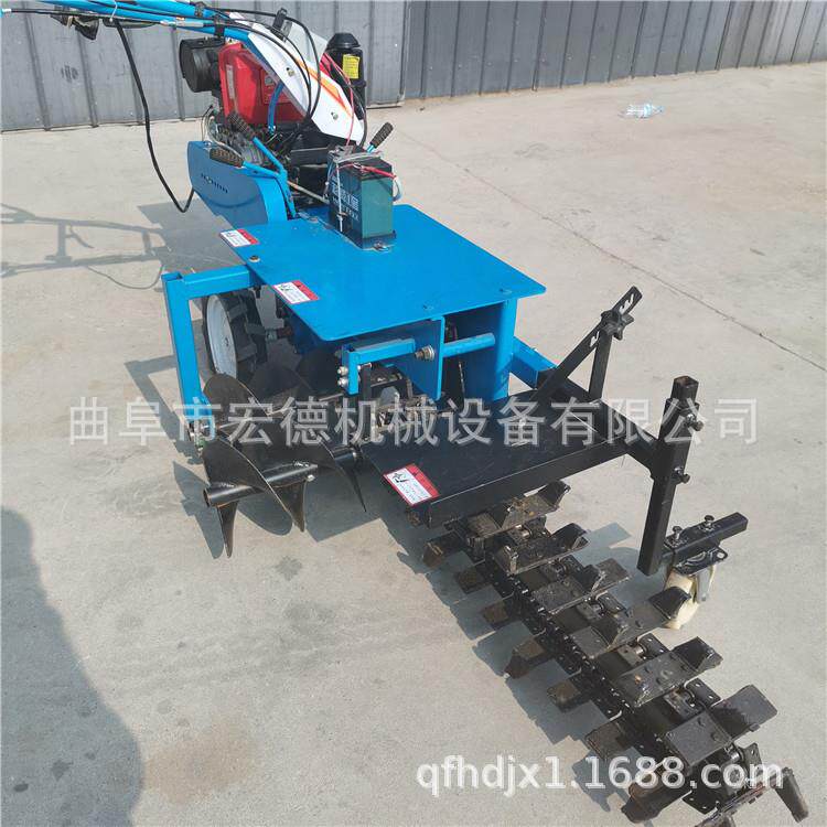 链条式开沟机工程管道开槽电缆挖沟神器小型绿化带埋管机