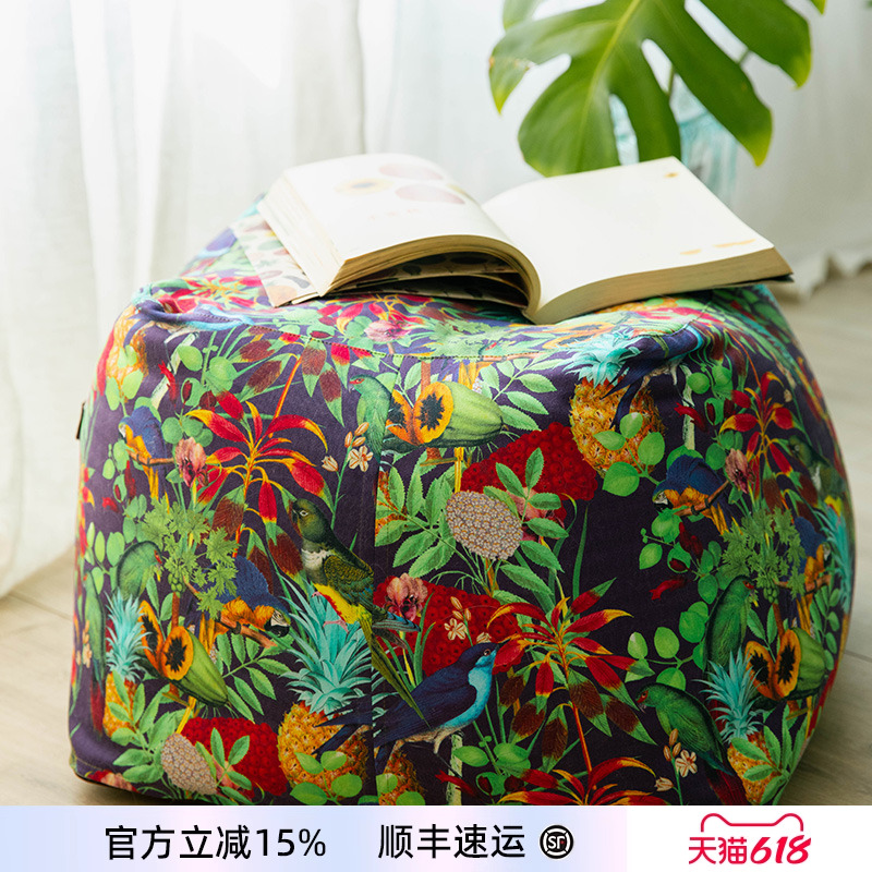阳春小镇沙发放脚凳踩脚手提换鞋凳客厅家用门口脚踏凳小矮凳坐墩