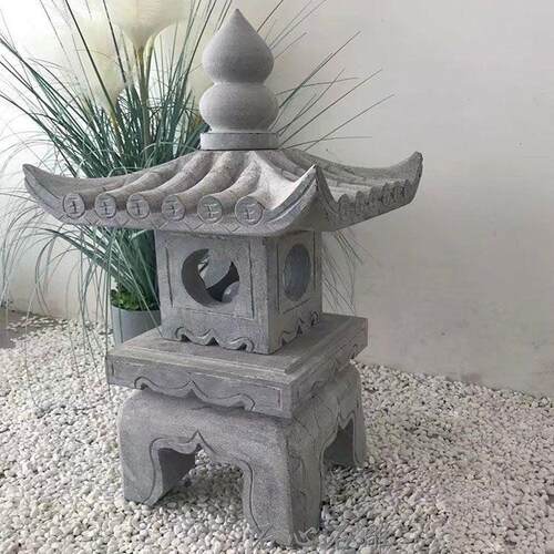 石灯笼庭院石灯中式草坪灯青石彷古石头灯花园落地灯石雕摆件
