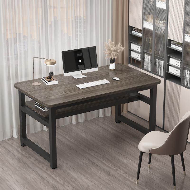 简易书桌卧室学生写字桌简约长方形办公新品电脑桌台式家用双层桌