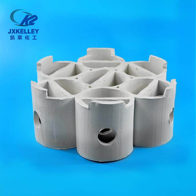 【凯莱化工】陶瓷七孔带筋组合环 七孔连环 焦化厂专用轻瓷填料