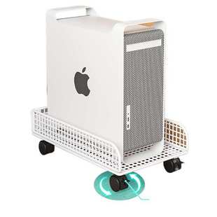 主机托架台式电脑主机箱托架底座置物架带轮可移动两层铁艺放置架