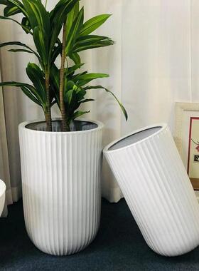 厂家直销客厅落地大码特大号轻奢陶瓷花盆高级感发财树龙血树专用