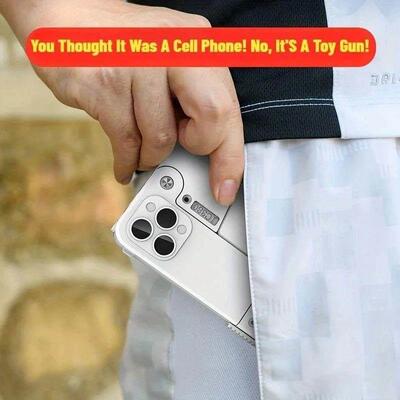 Mobile Phone Shape Folding Soft Gun Toy Novelty Toys,Adults