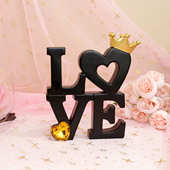 树脂工艺品砖石LOVE爱情摆件婚礼情人节喜事伴手礼桌面装 饰品摆件