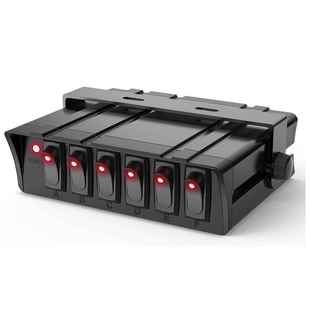 热销4位6位3PIN船形开关面板控制系统配线组合适用12V船舶汽车等