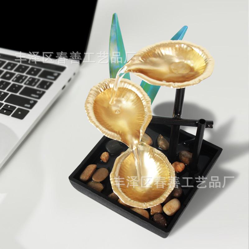 decorHome办公室亚马逊流水摆件