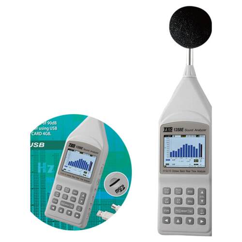 泰仕TES-1358C/E一类声级计分贝仪超高频低频声音频谱分析测试仪