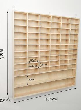 实木多格小汽车收纳墙上玩具置物架多层车模1:64多美卡展示架车