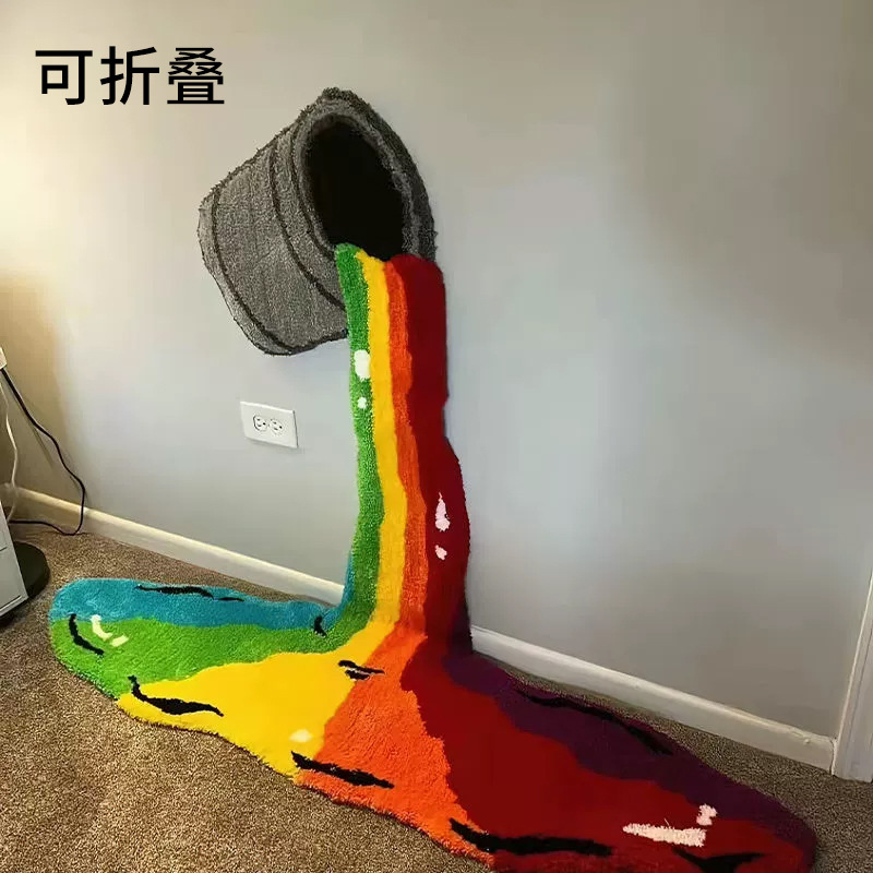 创意羊绒羊绒地毯卧室家用脚垫