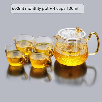 Hear Resistant Glass Teapot Cup with Stainless Steel Infuser