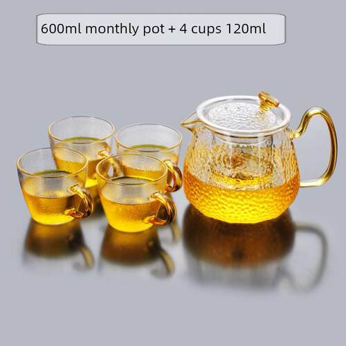 Hear Resistant Glass Teapot Cup with Stainless Steel Infuser