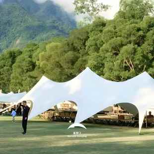 星xys万重野上万重山天户外阳黑胶涂银超大型莲花云遮顶幕帐婚礼