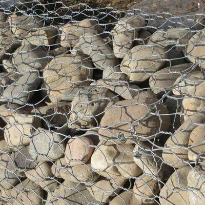 热镀锌防汛铅丝笼宾格铁丝六角网 护坡河道防洪格宾网石笼网基础