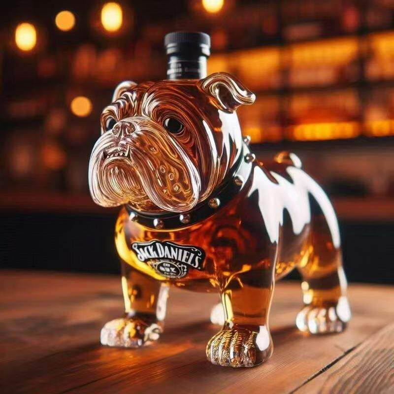 跨境 Funny French Bulldog Whiskey Bottle 有趣的威士忌酒瓶