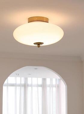 丹麦Astep包豪斯玻璃过道卧室吸顶灯法式中古奶油风阳台灯