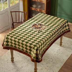 正品桌范居态伊度尼厅餐客桌布覆古圆桌布轻奢氛围高级感茶几台盖