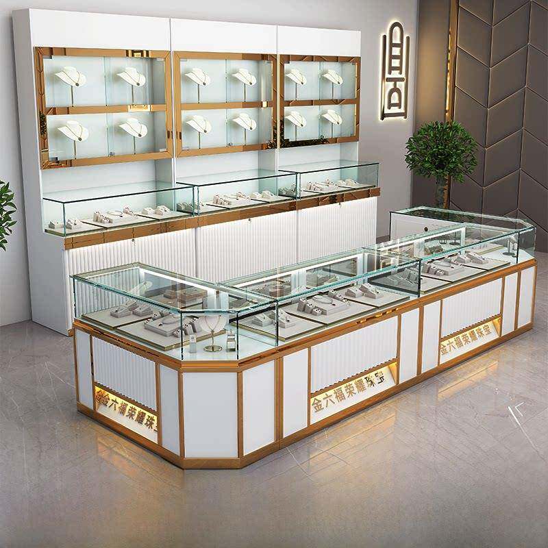 珠宝展示柜珠宝玉石展示架黄金玻璃柜台银饰珠宝手表展示柜定制